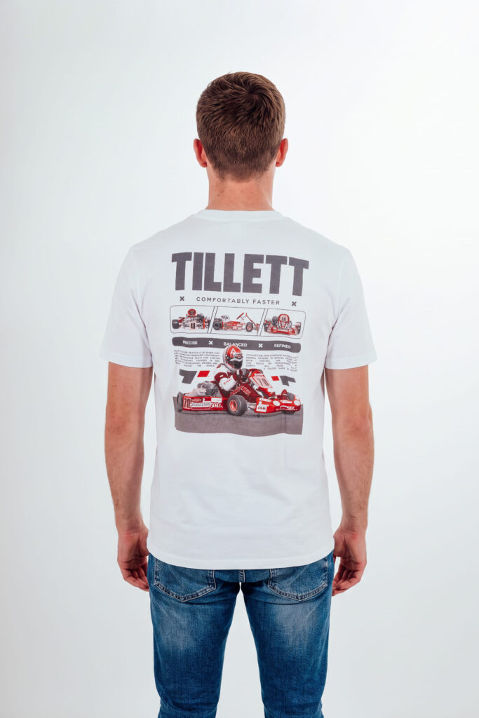 White Club 90's T-Shirt - back from Tillett Racing Seats.