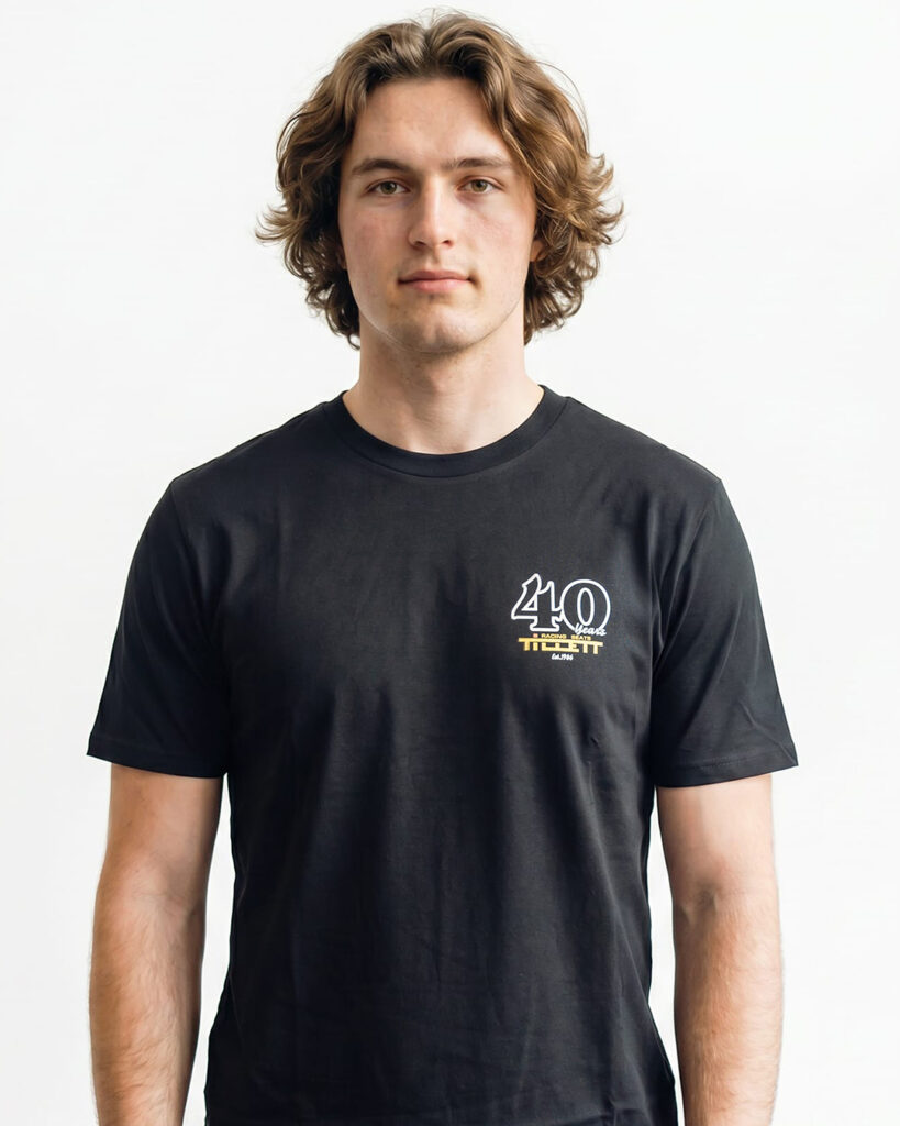 Tillett 40th t-shirt front